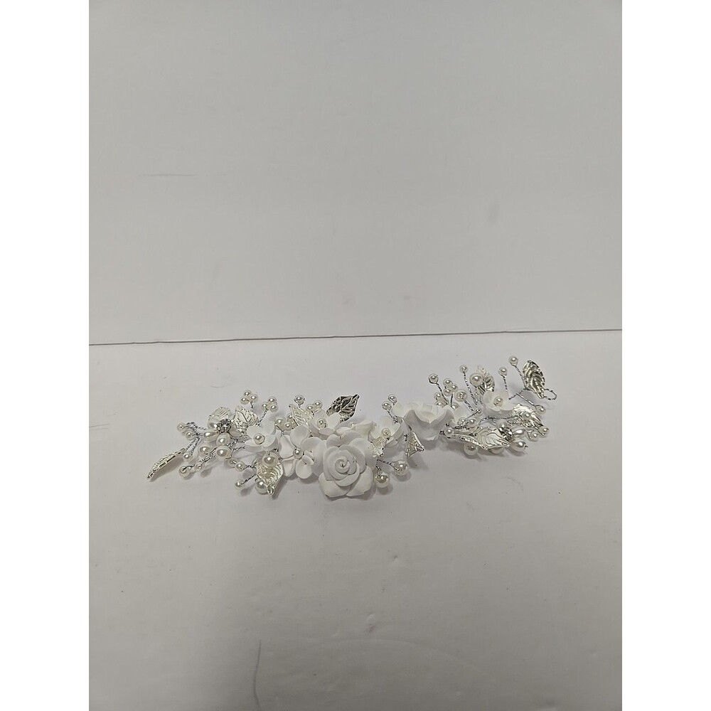 Unicra Flower Bride Hair Vine White Flowers Bridal Hair Piece Hair Accessory